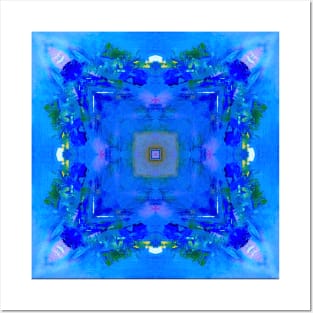 Blue Squared Posters and Art